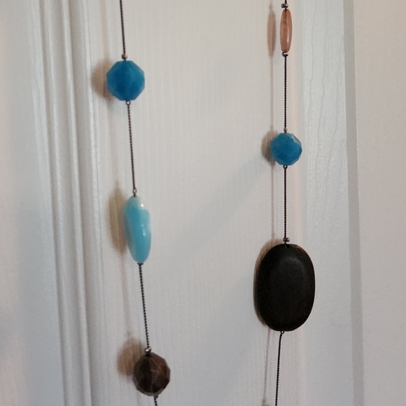 Turquoise & Brown Beaded Necklace Set - Picture 2 of 7